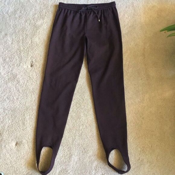 NWT Theory Garnet Pull on Stirrup Pants leggings - Picture 3 of 13